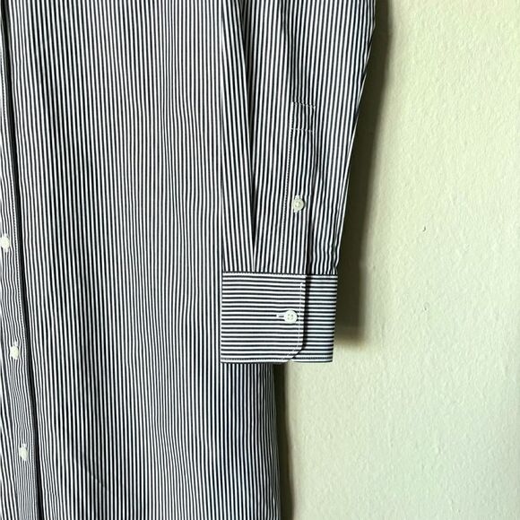 Everlane Shirt Midi Blue White Dress Long Sleeve Stripe Size XS - Picture 8 of 9